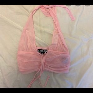 I am gia mesh crop top